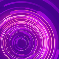 Abstract 3d rendering composition of pink colored circles. Computer generated geometric pattern