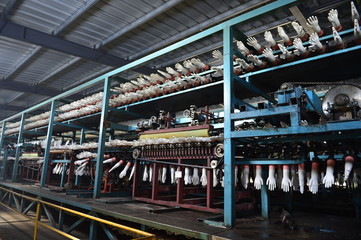 Rubber gloves production line