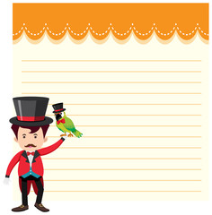 A magician on note template