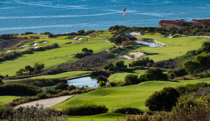 The Trump National Golf Course, in Rancho Palos Verdes along the Pacific coast of California,...