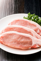 豚ロース　切身　Pork loin thick cut fillet