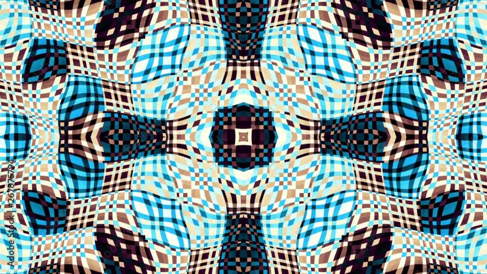 Poster symmetric abstract retro ornament. abstract footage in art nouveau style. loop footage.