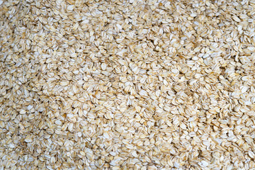 close up on oatmeal as food background