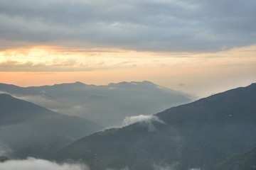 Obraz na płótnie Canvas Mountain landscape-Mountain View Resort in the Hsinchu,Taiwan.