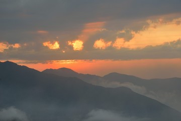 Mountain landscape-Mountain View Resort in the Hsinchu,Taiwan.