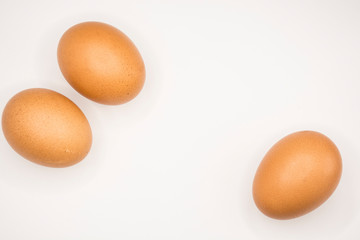 Chicken egg, fresh and ready to eat.