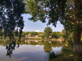 Obraz premium Village above the water