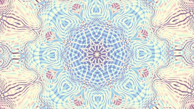 Spinning abstract magic circle. Esoteric cosmic mandala. Loop footage.