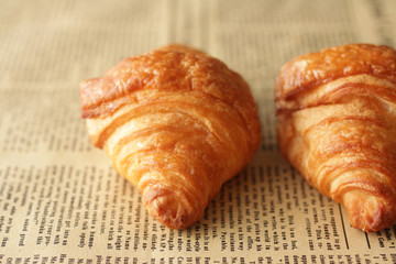 小さなたくさんのクロワッサンの集合