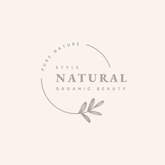 Natural beauty logo design
