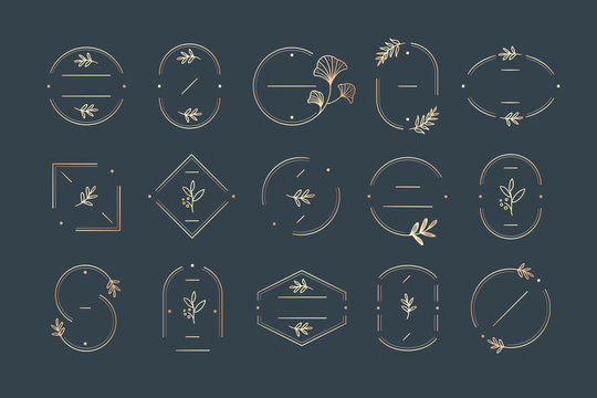 Minimal botanical badge design