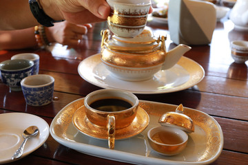 Kopi luwak or civet coffee, is coffee that includes partially digested coffee cherries, eaten and defecated by the Asian palm civet