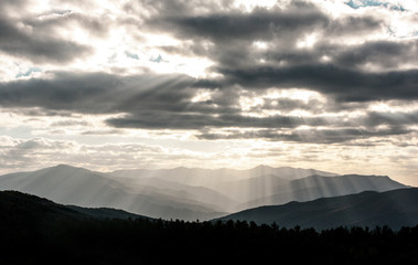 Max Patch in North Carolina in the Appalachian Mountains 