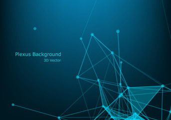 Abstract connecting dots and lines. Connection science background. Vector illustration