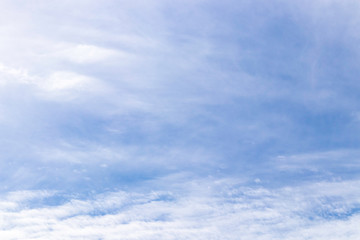 White clouds on a blue sky.