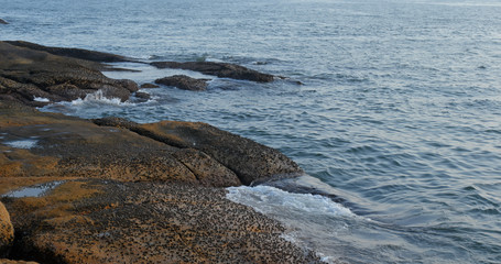 Beautiful sea and shore with wave