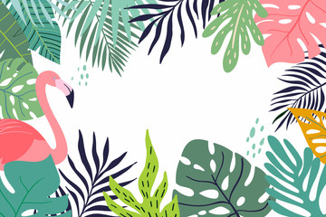 Abstract tropical banner 