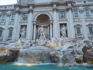 Naklejka na ściany i meble Fontana di Trevi, a popular tourist destination in Italy with beauty and elegance