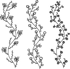 Art vase leaves icon vector. Sketch vintage design. Illustration for posters decoration.