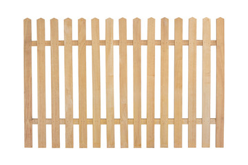 wooden fence isolated on white with clipping path