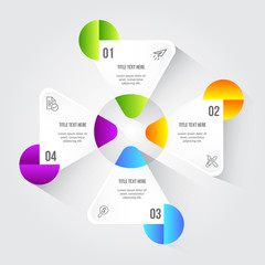 Modern infographic with 3d table