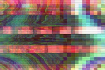 Glitch digital abstract artifacts distortion background,  bad grunge.