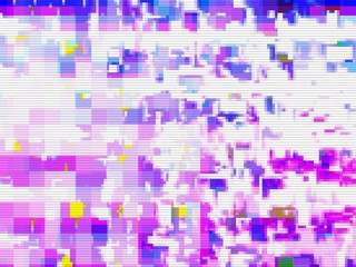 Digital noise background glitch screen,  pink.