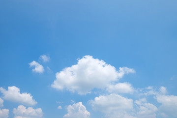 The vast clear blue sky and beautiful clouds on good weather in the morning.