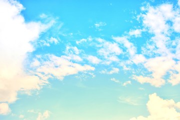 Naklejka na ściany i meble Morning style Blue sky and Cloud texture and background.