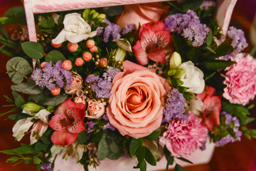 Basket of beautiful flowers