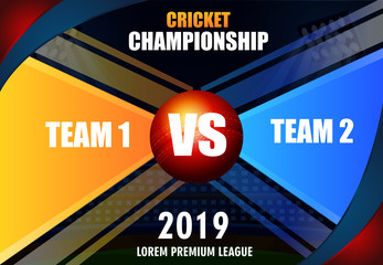Cricket championship banner,POSTER cricket sports background - Vector