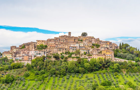 Casperia (Italy) - A delightful and quaint medieval village in the heart of the Sabina, Lazio region, during the spring