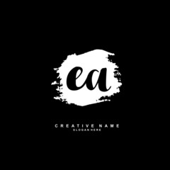 E A EA Initial logo template vector. Letter logo concept