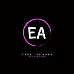 E A EA Initial logo template vector. Letter logo concept