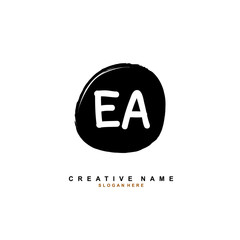 E A EA Initial logo template vector. Letter logo concept