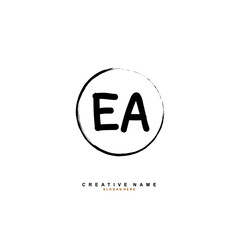 E A EA Initial logo template vector. Letter logo concept