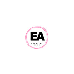 E A EA Initial logo template vector. Letter logo concept
