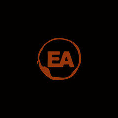 E A EA Initial logo template vector. Letter logo concept