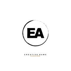 E A EA Initial logo template vector. Letter logo concept
