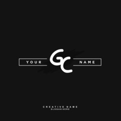 G C GC Initial logo template vector. Letter logo concept