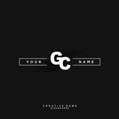 G C GC Initial logo template vector. Letter logo concept