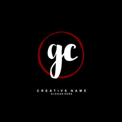 G C GC Initial logo template vector. Letter logo concept