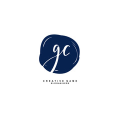 G C GC Initial logo template vector. Letter logo concept