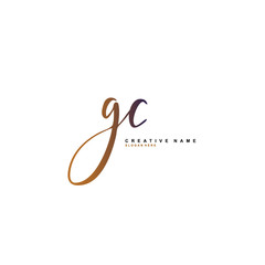 G C GC Initial logo template vector. Letter logo concept