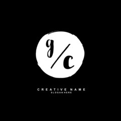 G C GC Initial logo template vector. Letter logo concept