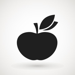 Apple fruit icon. Organic nutrition healthy food. Hand draw illustration. Apple Isolated on white background. - Vector.