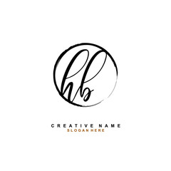 H B HB Initial logo template vector. Letter logo concept