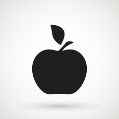 Apple fruit icon. Organic nutrition healthy food. Hand draw illustration. Apple Isolated on white background. - Vector.
