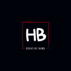 H B HB Initial logo template vector. Letter logo concept