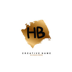 H B HB Initial logo template vector. Letter logo concept